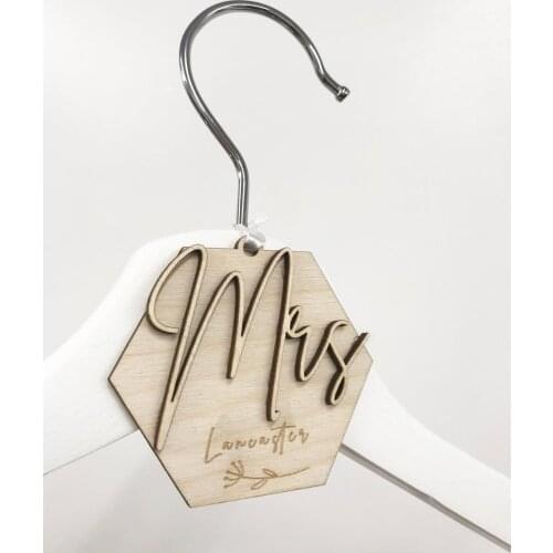 Personalised Wedding Dress hanger Tag - Bridesmaid Gift - Flower Girl - Coat Hanger Charm Message Seller