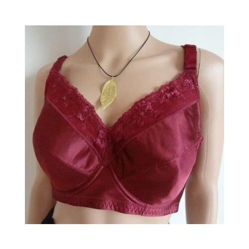 Plus Size Bras Big Breast Lace Embroidered Full Thin Cup Push Up Bras With Pads 75 -110 34 36 38 40 42 44 46 48 B C D E F G H