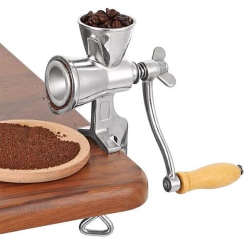 Manual Grain Grinder Hand Crank Grain Mill Stainless Steel Home Kitchen Grinding Tool for Coffee Corn Rice Soybean