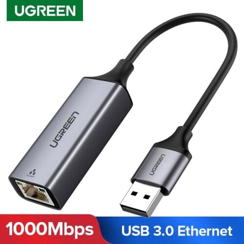 Ugreen 1000Mbps USB Ethernet Adapter USB 3.0 2.0 Network Card to USB RJ45 Lan for Windows 10 Xiaomi Mi Box 3 Nintendo Switch
