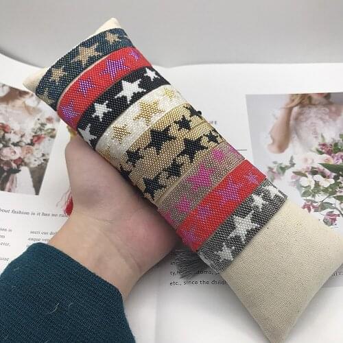 BLUESTAR 2021 Women Bracelet Multi Color Star Pulseras Mujer Moda Fashion Handmade Woven Bead Tassel
