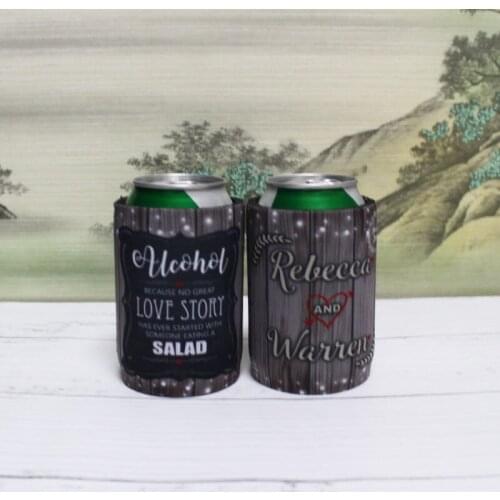 100pcs Printing Your Design Wholesale Cheap Wedding Stubby Holders Prom Gifts Hens Party Graduation Presents Can Cooler Neoprene