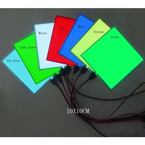 2AA 3VDC Snow White 10X10CM el sheet el panel for car,house,party,dispaly,holiday,festival and model decoration free shipping