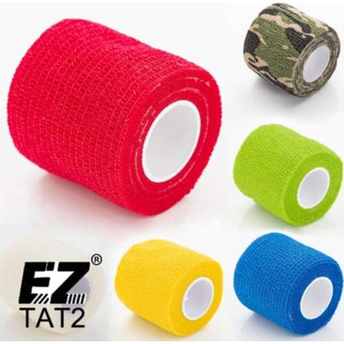12 Pcs /Box Color Premium EZ Tattoo Grip Tube Covers Self-Adhensive Elastic Bandages 4.5M