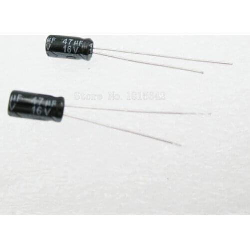 20PCS/LOT 47uF 16V Aluminum electrolytic capacitor 16v 47uf 4*7 Electrolytic capacitor