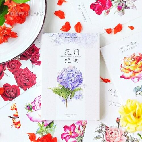 30 sheets/Set Flower Season Postcard /Greeting Card/Message Card/Christmas and New Year gifts Cards