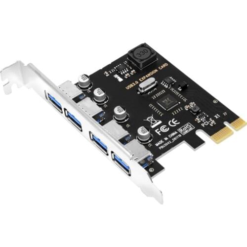4 Port USB 3.0 PCI-E Expansion Card PCI Express PCIe USB 3.0 HUB Adapter 4-Port USB3.0 Controller USB 3 0 PCI e PCIe Express 1X