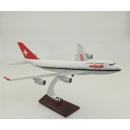 40cm airplane model toys Boeing B747-800aircraft model 1/150 diecast plastic alloy classic plane with base F display collective