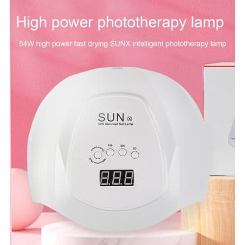 54W UV LED Nail Lamp Dryer Fast Curing Speed Smart Sensing Phototherapy Machine Nail accessories лампа для маникюра led 2020