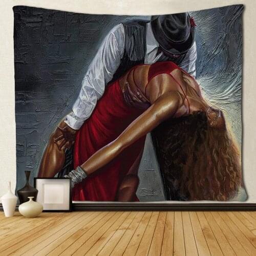 African American Couple Dancing Together Tapestries Hippie Art Black Art Wall Hanging