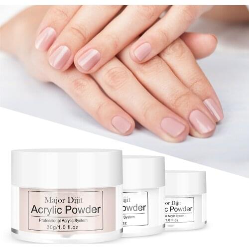 30g Pink White Clear Red Acrylic Powder Liquid Tip Extension French Manicure Salon Tools Acrylic Powder For Nail