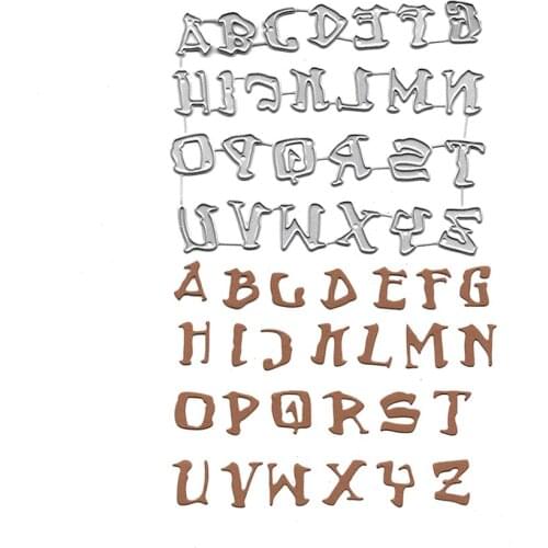 Alphabet Metal Cutting Dies Scrapbooking Embossing Folders for Card Making Craft DIY Clear Stamps and Slimline Die Cut