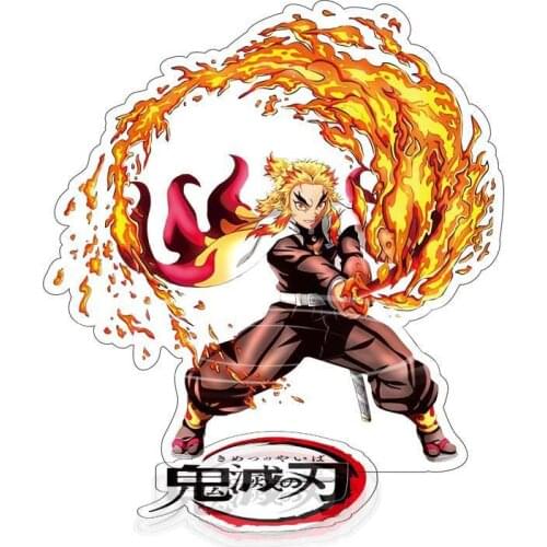 Anime Demon Slayer Keychain Kimetsu No Yaiba Kamado Tanjirou Cosplay Prop Acrylic Ornaments Blade of Ghost Stand Figure Card