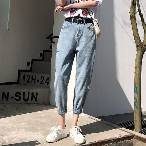 Cheap wholesale 2019 new Spring Summer Autumn Hot selling womens fashion casual Denim Pants FP314
