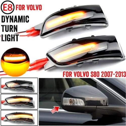 For Volvo C30 C70 S40 S60 V40 V50 V70 S80 2008- 2010 LED Dynamic Turn Signal Light Side Mirror Sequential Lamp Blinker Indicator