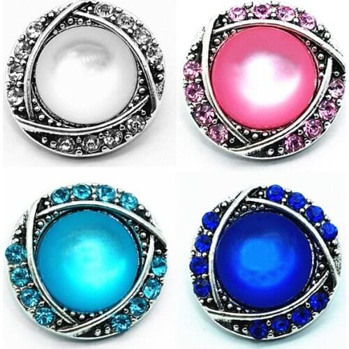 XH3086 hot Birthstone Metal 18mm Snap button jewelry