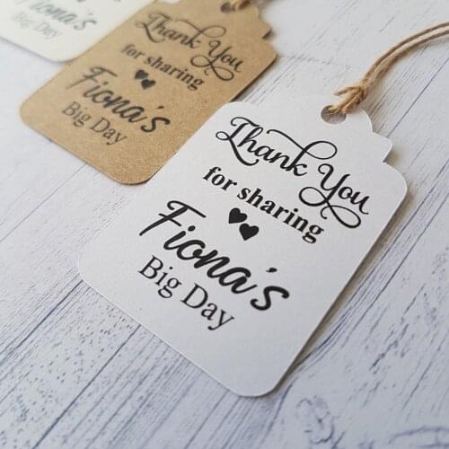 Personalised birthday party gift tags customized Christening baby shower Any Occasio,Guest Party Favours Thank You favor lable