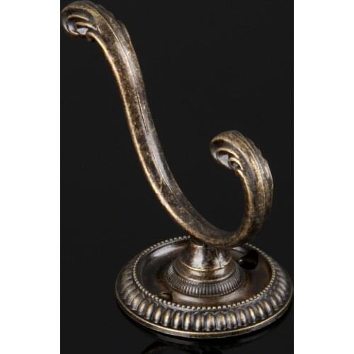 Hook Antique Door Hanger Hooks Vintage Bathroom Wall Hanger Hats Bag Keychain Zinc Alloy Hook Coat Wall Hooks with Screws 6.4cm
