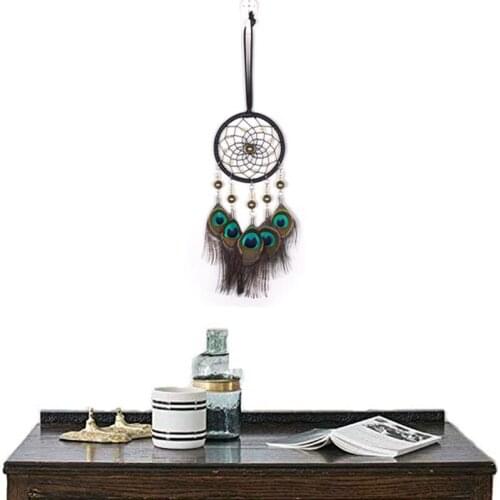 Mini Dream Catcher Car Pendant Wind Chimes Feather Decoration Home Decor Wall Hanging Adornment