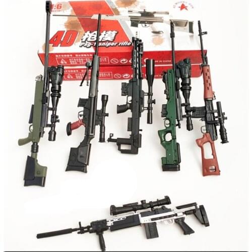 6Pcs/set Coated Gun Model Sniper Rifle SVD,PSG-1,MK14,DSR-1,TAC-50 1:6 Assembly Kits Weapon For 12" Action Figure Collection Toy