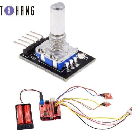 360 Degrees Rotary Encoder Module For Arduino Brick Sensor Switch Development Board KY-040 With Pins