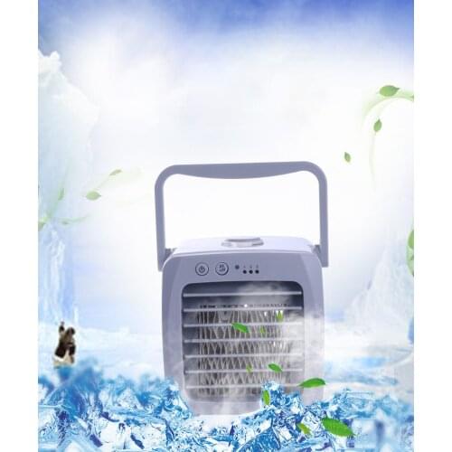 2021 New Mini USB Portable Air Cooler Fan Air Conditioner Light Desktop Air Cooling Fan Humidifier Purifier For Office Bedroom
