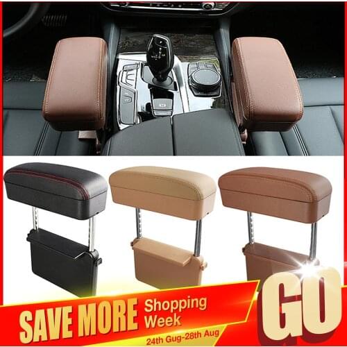 Car Seat Armrest Box Waterproof Auto Center Console Pad Cover Protector With Car Seat Gap Storage Box Multifunctional Accessorie