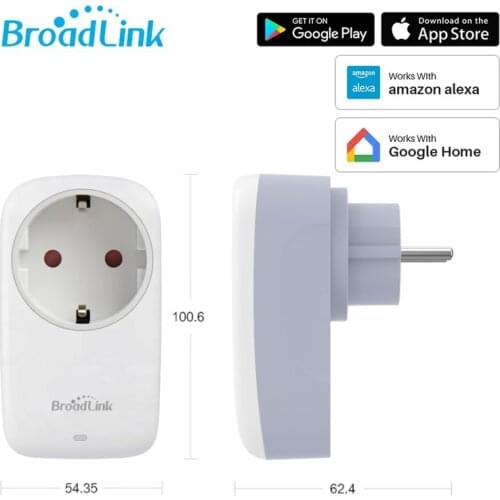 Portable Broadlink SP4L-EU Type-E Smart Socket WiFi Switch With Night Light Smart Home Google Home Alexa Voice Timing Socket