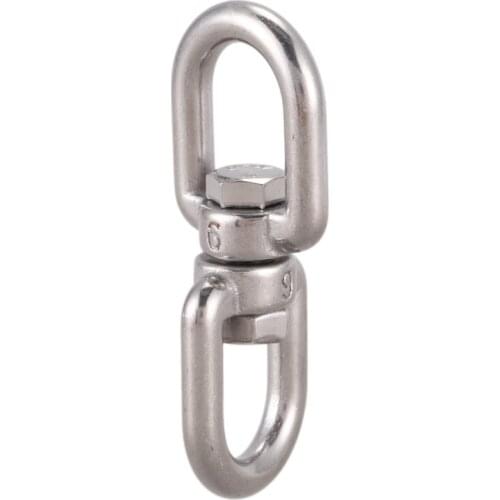 Marine Mooring Stainless Steel 6mm 15/64" Eye to Eye Swivel Ring