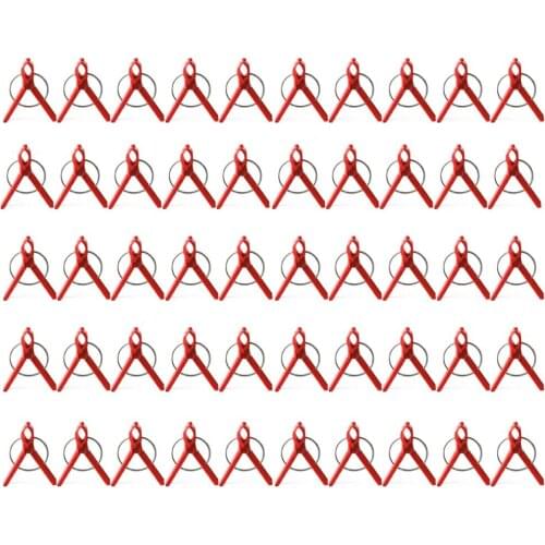 Grafting Clip Vegetable Flower 50PCS Rust-proof Plastic Red Reusable Weatherproof Garden Professional Pruning Shears Flated