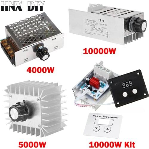 AC 220V 4000W/5000W/10000W SCR Voltage Regulator Digital Control Electronic Thermostat + Digital Meters Power Supply 110V 220 V