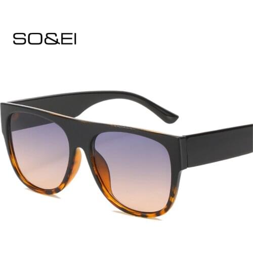 SO&EI Retro Classic Pilot Women Sunglasses Fashion Oversized Eyewear Trending Men Outdoor Shades UV400 Sun Glasses