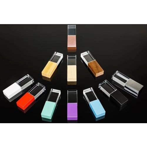 Wedding Photography Custom LOGO Crystal USB 2.0 64GB 32GB 16GB 8GB Version memory flashs stick pen drive With free logo