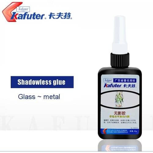 Kafute 50ml UV Glue + UV Flashlight UV Curing Adhesive Acrylic Transparent Adhesive For Glass Metal Furniture Handicraft