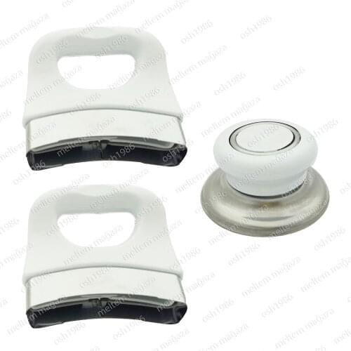 Universal Replacement Cookware Kitchen Accessory Knob Screw Handle Pan Hand Grip Handle Cover 1 SET White HT-TT0001-A-8