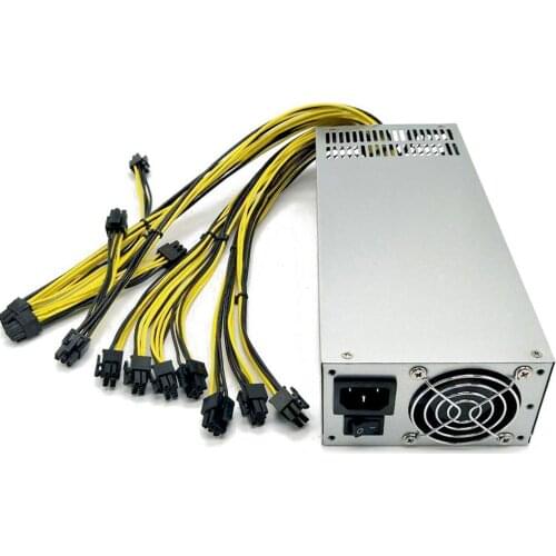160-270V 2400W Dual Ball Bearing Fan Dedicated Power Supply for Miner Mining Machines with Metal Housing