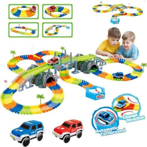 Magical track funny Glowing Race Track Glow in the dark racing car DIY track Accessories Educational toys Puzzle Toy for Kids