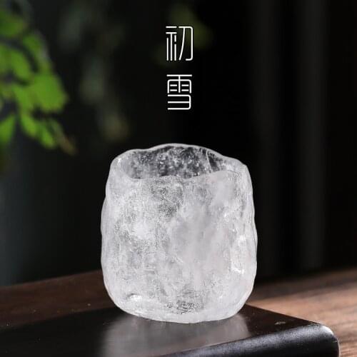 Japanese glass tea cup frozen burn kung fu tea host cup single cup tea set individual sample tea cup glass cup