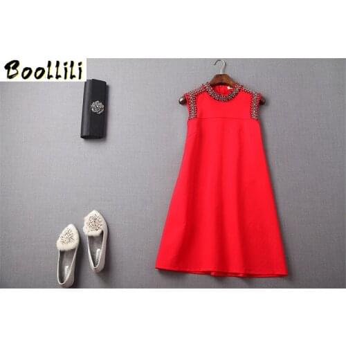 Boollili 2020 Plus Size Dress Women Elegant Black Sleeveless Vintage Party Spring Summer Dresses Casual Loose 5XL Vestidos