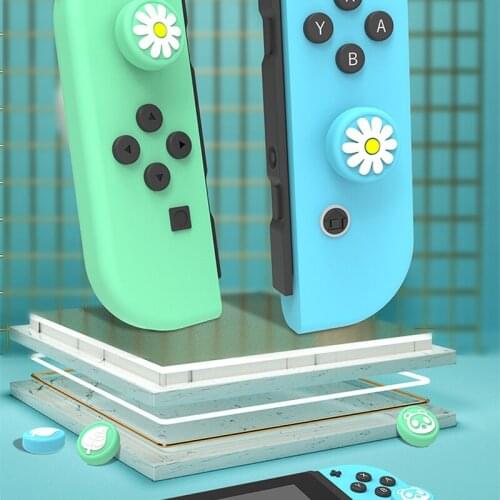 100sets Switch Lite JoyCon Animal Forest Silicone Joystick Thumb Grip Cover Caps Cute Girl Flower For Nintend Switch NS Joycon