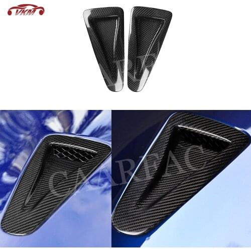 2 PCS Carbon Fiber Front Engine Hood Air Vent Trim Cover For Nissan GTR GT-R R35 2012 2013 Bonnet Air Flow Intake Scoop Frame