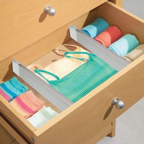 2020 370-510MM expandable Drawer Dividers White Spring Loaded Expandable Kitchen Bedroom Organizer Gift Aluminum Storage Baffle