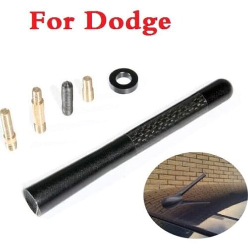 Car Decoration 12cm Screw Aluminum Black Carbon Fiber Set Radio Antenna Aerials For Dodge Journey Magnum Nitro Stratus Viper