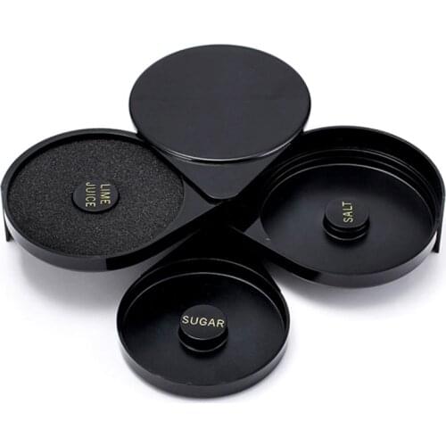 Bar Utensils Bartending Tools Three-Layer Salt-Side Box Sugar-Side Box Margarita Cocktail Box Bar Salt-Side Box