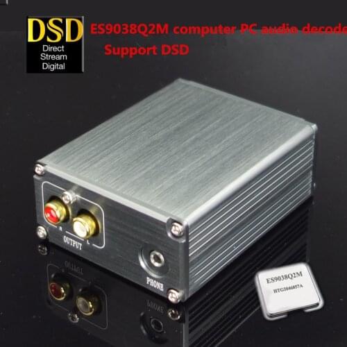 ES9038Q2M + XMOS XU208 HIFI audio USB decoder DAC support DSD with headset 3.5mm output 348K 32-bit DSD decoding