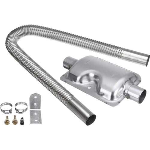 Car Exhaust Pipe Silencer Muffler Kit Clamps 1" Inner Diameter Pipe for Parking Air Heater for Ebespacher
