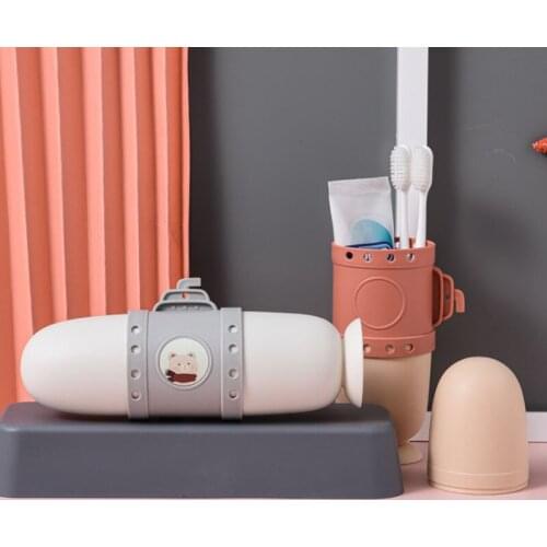 Creative Toothbrush Storage Box Submarine Toothbrush Box Portable Travel Toothbrush Storage Box Couple Toothbrush Cup