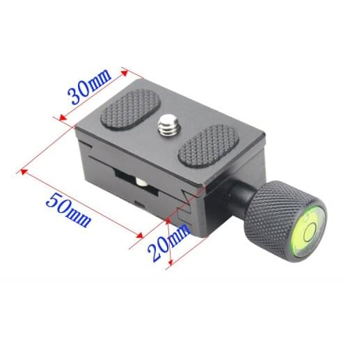 Metal K30 1/4 Screw Adjustable Clamp Camera Quick release plate for Tripod Monopod Ball Head