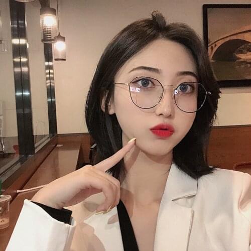 Veshion Blue Light Glasses Vintage Eyeglasses Frames for Male Female Alloy Computer Glasses Ultra-light Transparent Clear Lens