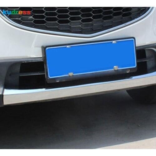 Front Bumper Cover Trim For Mazda CX-5 CX5 2012 2013 ABS Chrome Car Head Bumper Protector Strip Car Styling Accessories
